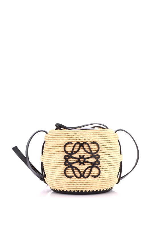 x Paula Ibiza Beehive Basket Bag Woven Raffia Small By Rebag