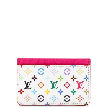 x Takashi Murakami Card Holder Monogram Multicolor with Leather By Rebag