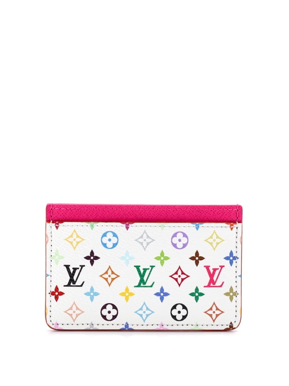 x Takashi Murakami Card Holder Monogram Multicolor with Leather By Rebag
