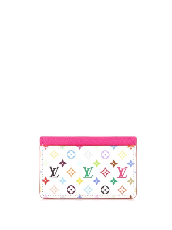 x Takashi Murakami Card Holder Monogram Multicolor with Leather By Rebag