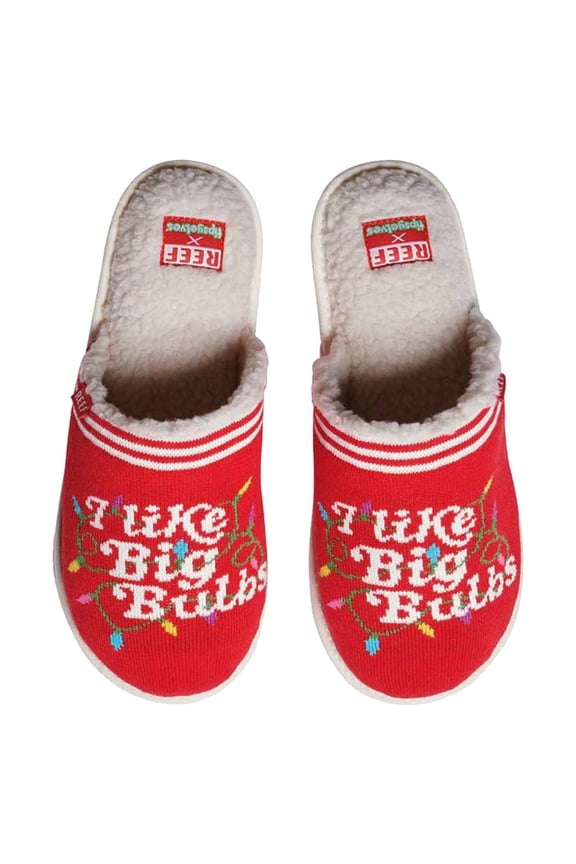 x Tipsy Elves I Like Big Bulbs Slippers [Festive]