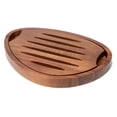 thumbnail image 1 of x Tom Papa Breaking Bread Cutting Board, 2-Piece Style Wood Bread Board with Nesting Crumb Tray, -Century Modern Serving Board for Slicing & Entertaining, 11.7” x 16”, 1 of 7