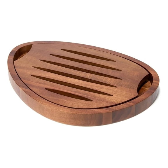 x Tom Papa Breaking Bread Cutting Board, 2-Piece Style Wood Bread Board with Nesting Crumb Tray, -Century Modern Serving Board for Slicing & Entertaining, 11.7 x 16