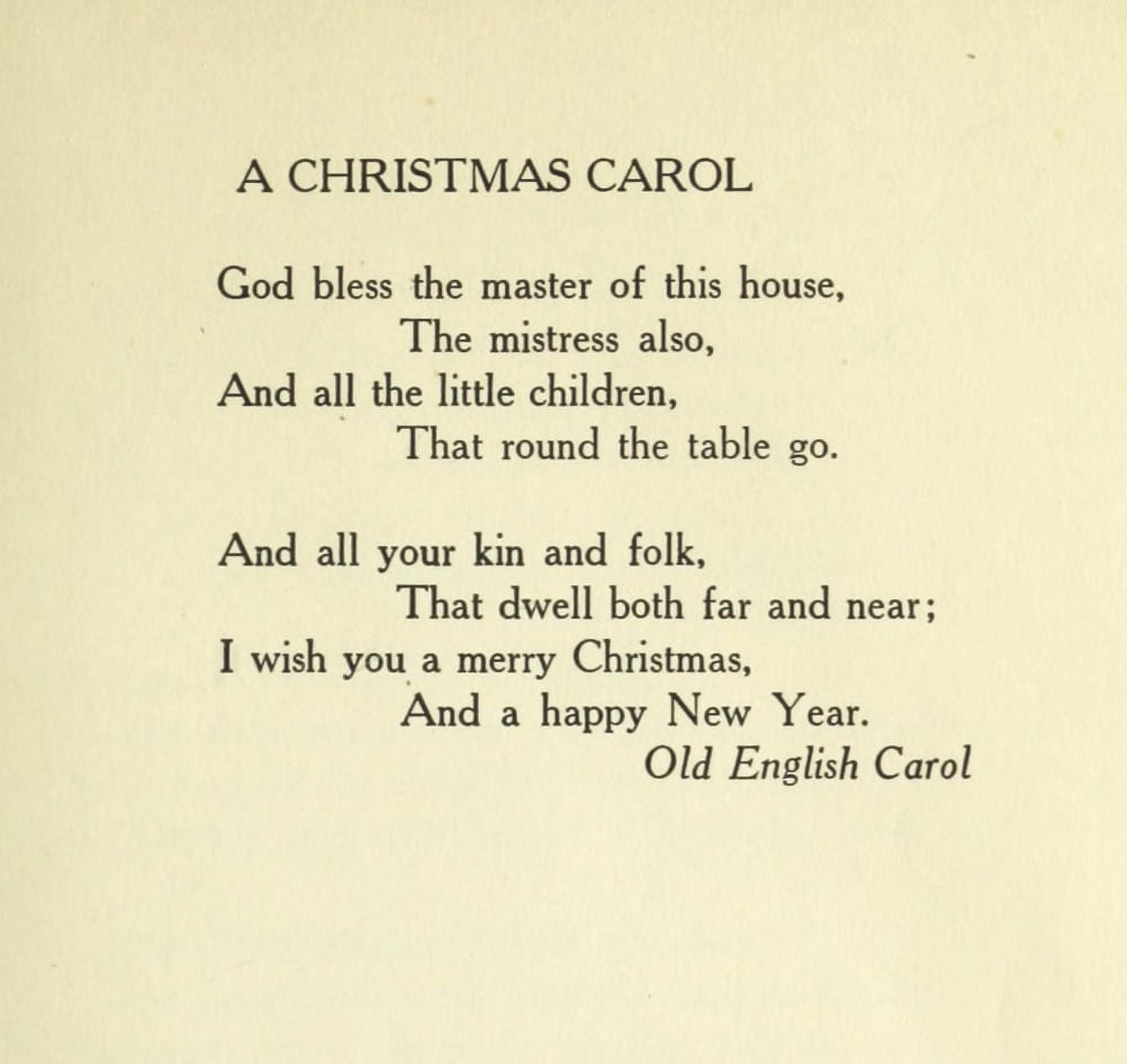 x-Traditional A Christmas Carol Christmas in Poetry 1922 Canvas Art - (18 x 24)