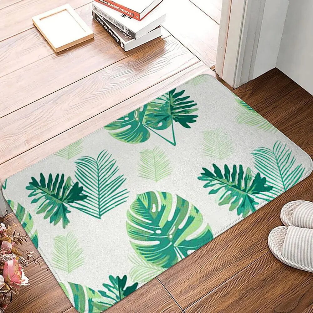 x Tropical Plant Palm Banana Leaf Floor Mat Door Indoor Bathroom Non