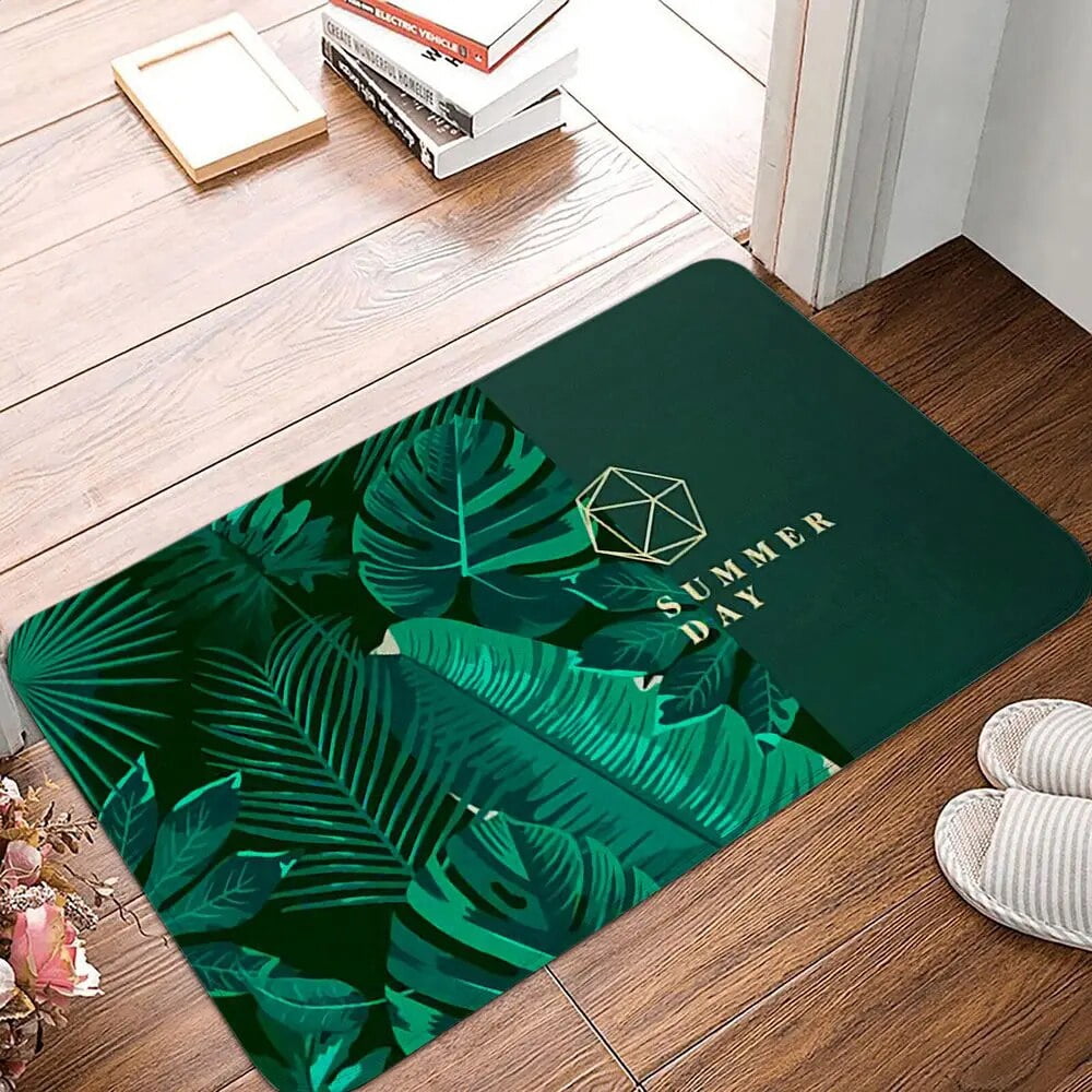 Tropical Pineapple Buddha Elephant Print Floor Mat main image 1