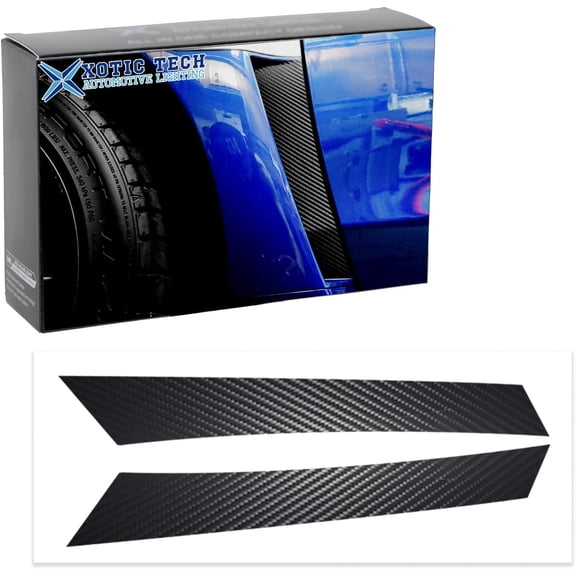 x tech Front Side Fender Vent Overlays Vinyl Decal,Fender Air Vent Outlet Sticker Trim Compatible with WRX STI 2015-2021 (Carbon Fiber Pattern)