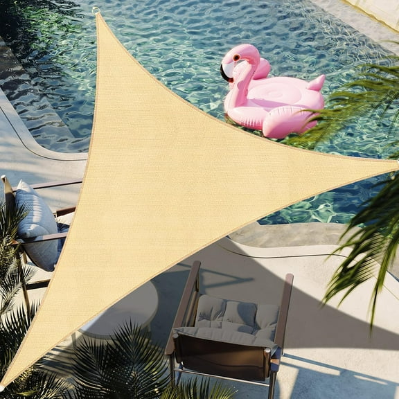 x x 22.6' Sand Beige Right Triangle Sun Shade Sail SSPT12 Canopy Durable Fabric UV Block Awning, We Make Orders