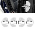 thumbnail image 1 of x xotic tech Door Lock Protector Cover, Stainless Steel Car Door Lock Latches Buckle Decor Trim Interior Accessories Compatible with Tesla Model 3 2017-2024 , Model Y 2020-2024 (4pcs,Silver), 1 of 9