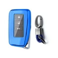 thumbnail image 1 of x xotic tech Key Fob Cover Compatible with Lexus RX ES GS LS NX RS GX LX RC LC Smart Keyless Entry Key Soft TPU 360 Degree Protection Key Shell Case with Keychain (Blue), 1 of 9