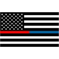 thumbnail image 1 of (x1) 3" Thin Blue Red Line American Subdued Flag Decal US Police Fire 3M Reflective sticker R, 1 of 3