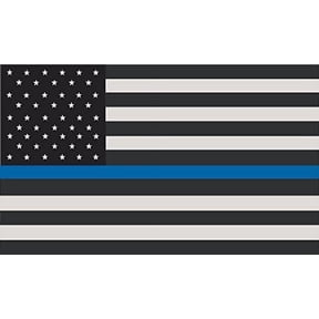 (x1) 4" Thin Blue Line American Subdued Flag Decal USA US Police 3M Reflective sticker R