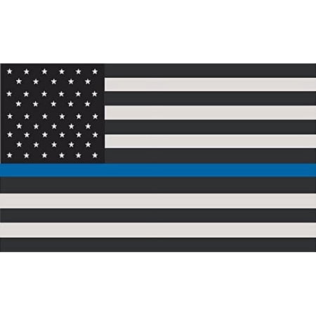 (x1) 6" Thin Blue Line American Subdued Flag Decal USA US Police 3M Reflective sticker R