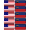 thumbnail image 1 of (x10) 3M Reflective Liechtenstein and US Flag Stickers | Versatile & High Quality Safety Decals | Hard hats, laptops, bikes, toolboxes, 1 of 3