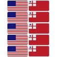 thumbnail image 1 of (x10) 3M Reflective NE Endicott Flag and US Flag Stickers | Versatile & High Quality Safety Decals | Hard hats, laptops, bikes, toolboxes, 1 of 3