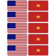 thumbnail image 1 of (x10) 3M Reflective Vietnam and US Flag Stickers | Versatile & High Quality Safety Decals | Hard hats, laptops, bikes, toolboxes, 1 of 3