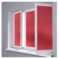 thumbnail image 1 of "x108" (4FTx9FT) Red Color Frosted Glass Peel and Stick Window Film Home Bedroom Bathroom Privacy Waterproof Sticker Decal Tool Kit, 1 of 5