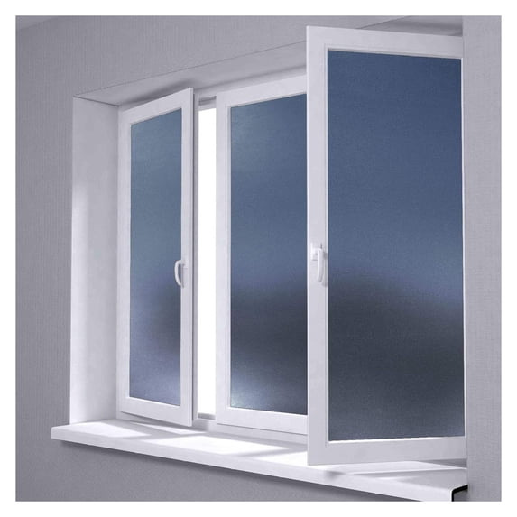 "x180" (4FTx15FT) Gray Color Frosted Glass Peel and Stick Window Film Home Bedroom Bathroom Privacy Waterproof Sticker Decal Tool Kit