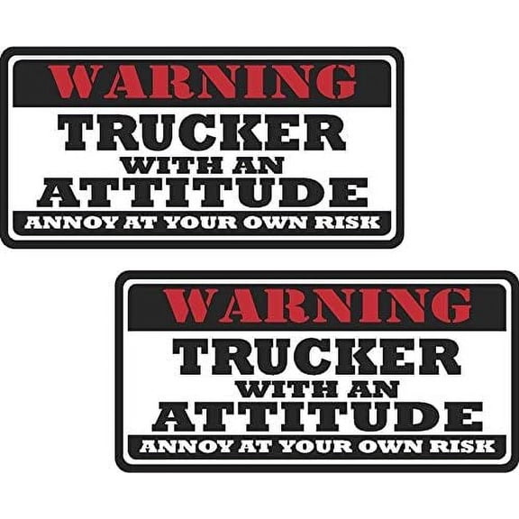 (x2) 3" Trucker Funny Worker Warning Tools Auto Motorcycle Decal Hat 3M Reflective sticker