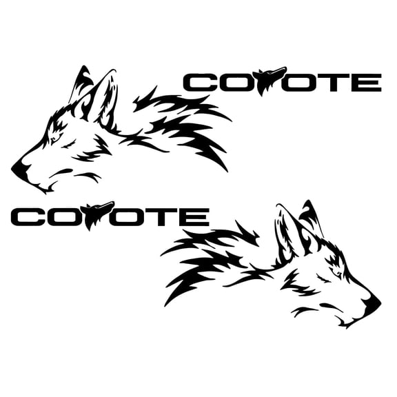 (x2) 5.0L Coyote V8 Engine Hood Vinyl Decal Sticker 4 FITS Ford Mustang 3.5" x 9"