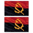 thumbnail image 1 of x2 Angola Wavey World Country Flag Vinyl Sticker Decals 4" Each, 1 of 1