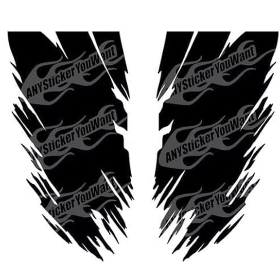 x2 Distressed Bedside Stripe Kit Vinyl Decals Compatible with and Fits Jeep Gladiator JT 2020-2023 - Set of Two