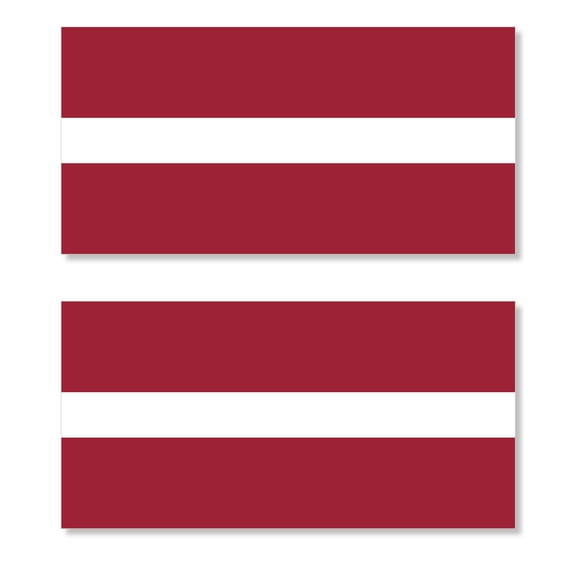 x2 - Latvia World Flag Country Car Truck Vinyl Sticker Decals 3.5"