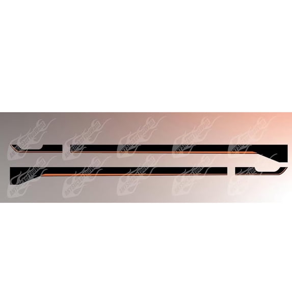 x2 Racing Stripe Kit Vinyl Decals Compatible with and Fits Ford Mustang Mach 1 2018-2023 - Set of Two