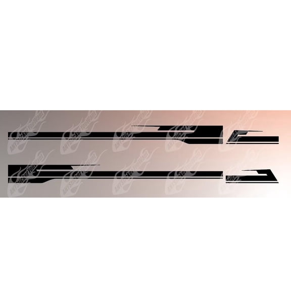 x2 Sway Side Stripe Vinyl Decals Compatible with and Fits Ford F150 2021-2023 - Set of Two