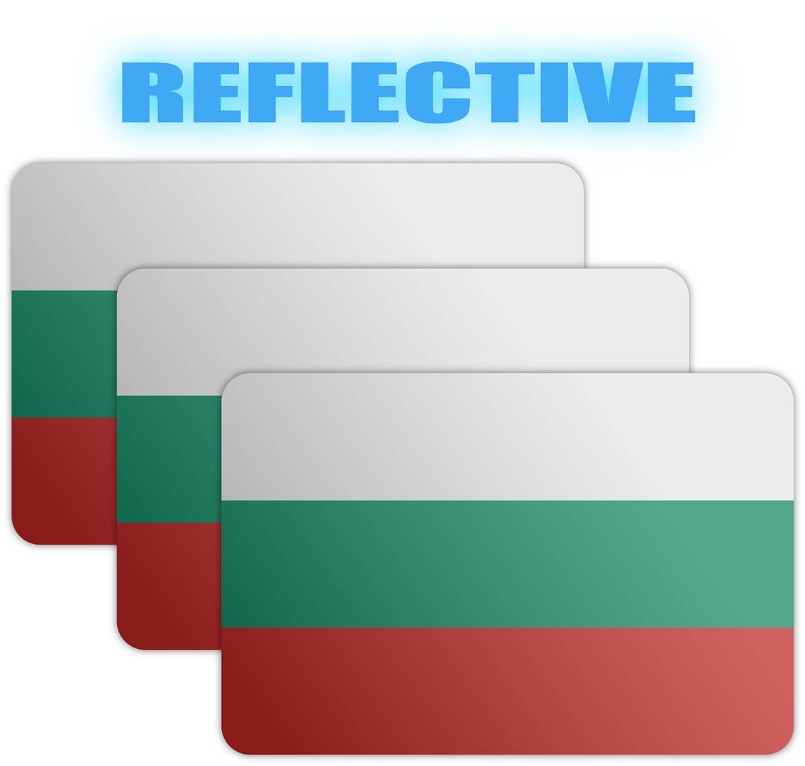 (x3) 3M Reflective Bulgaria Flag Stickers | Versatile & High Quality ...