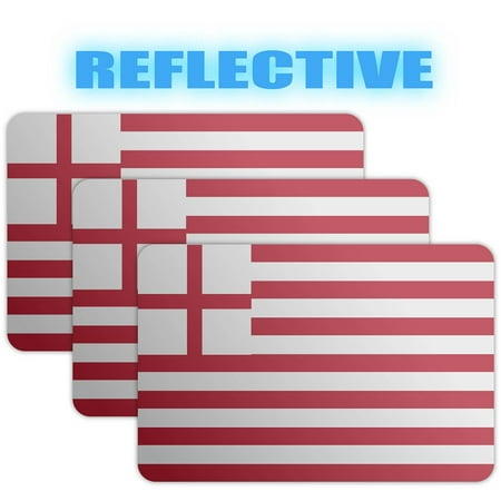 (x3) 3M Reflective NE AMER REV Flag Stickers | Versatile & High Quality Safety Decals | Flag of NE AMER REV Sticker Decals | Perfect for Hard hats, laptops, bikes, toolboxes and more!