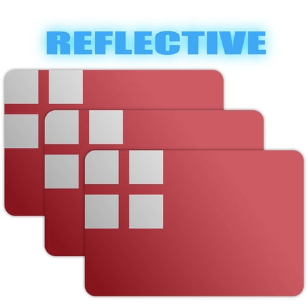 (x3) 3M Reflective Red Ensign of England Square Canton Flag Stickers | Versatile & High Quality Safety Decals | Perfect for Hard hats, laptops, bikes, toolboxes and more!