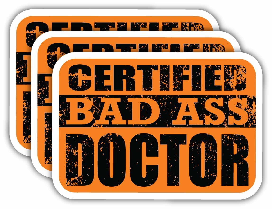 Certified Bad Ass Concrete Worker Stickers (Pack Of 3) - 3M Vinyl Decal For Hard Hats, Laptops, Cars