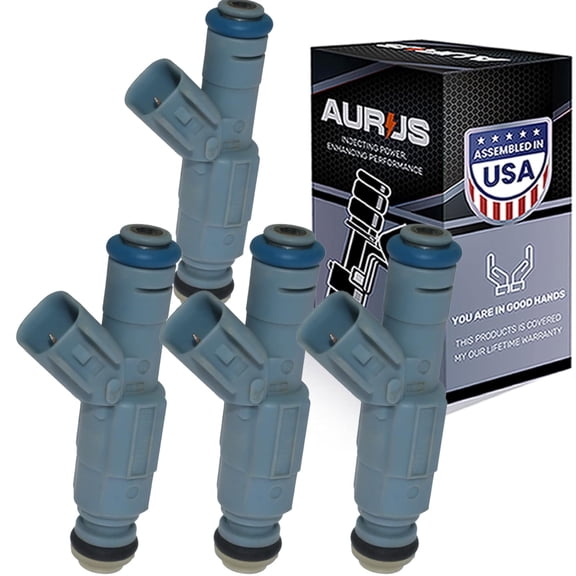 Aurus x4 OEM Fuel Injectors 0280156206 LF61-13-250 Compatible with 2004 2005 Mazda 3 2.0L LF-DE motor I4 Cylinder 4 Hole Nozzle LF6113250 VP4M5G-AA 4-Door GS GX i Hatchback Sedan