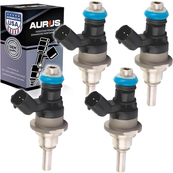 Aurus x4 SET of OEM Fuel Injectors L3K9-13-250A L3K913250A Compatible with Mazda Speed3 (2007-2013) for Mazda CX7 (2007-2012) for Mazda Speed 6 2006 2007 2.3L I4 L3-VDT turbo motor