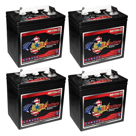 x4 | US Battery 6 Volt 208 Ah Deep Cycle Battery ~ Replaces Trojan T-605 T605