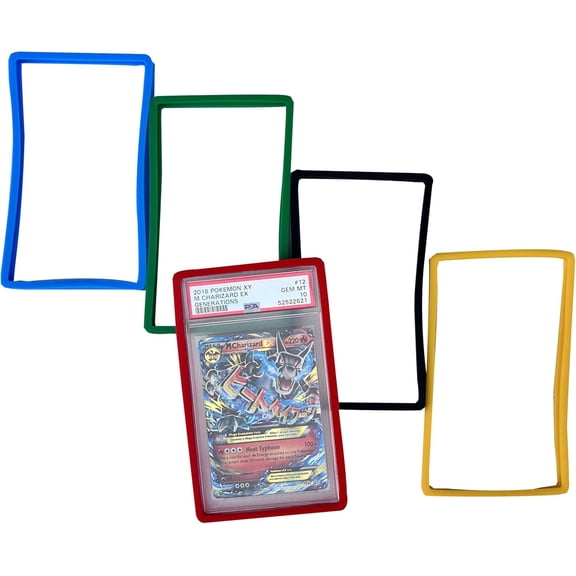 x5 Dan123yal Toys Bumper Guard for PSA or Standard Graded Cards| Stacking Design | Corner and Edge Protector | [5 Pack Rainbow]