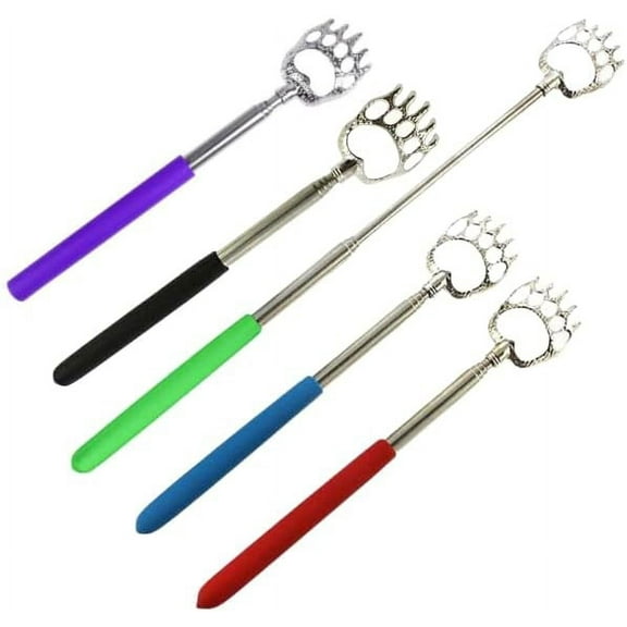 x5 Telescopic Bear Claw Back Scratchers - Extendable Back Scratcher for Adults, Men, Women and Kids