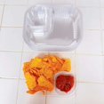 X5 x 1 1 2 Inch Disposable Clear 2 Compartment Plastic Nacho Tray For x5-x-1-1-2-inch-disposable-clear-2-compartment-plastic-nacho-tray-for