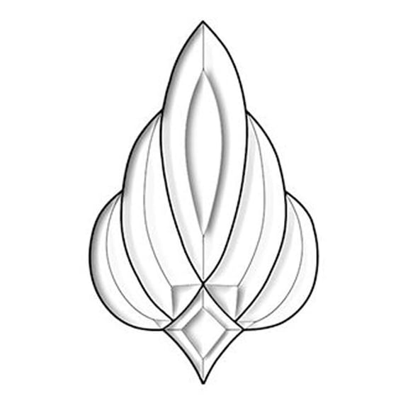 x6-1/2 Exquisite Clear Glass Bevel Cluster EC348