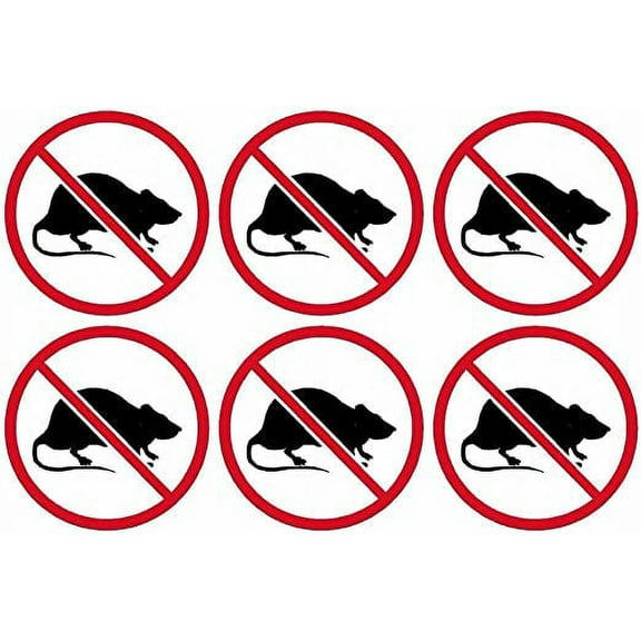 (x6) 2"x2" No Rats Union Decal Pack Labor Vinyl Hard Hat Helmet 3M Reflective sticker