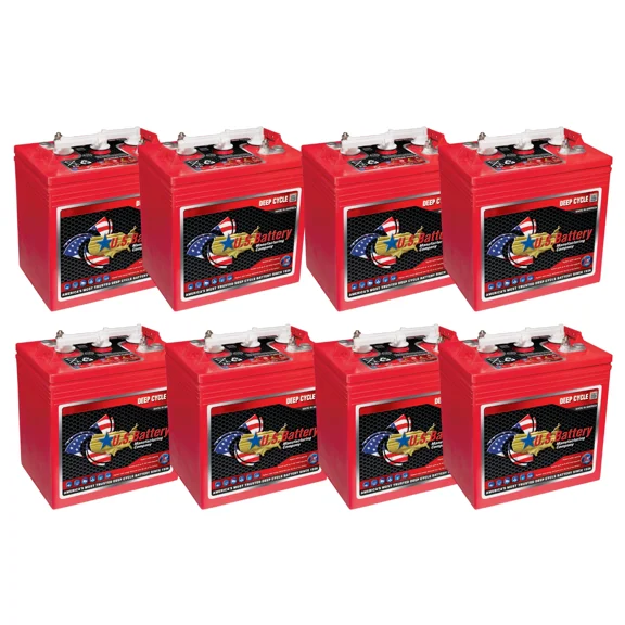 x8 | US Battery US145 6 Volt 251Ah Deep Cycle Battery - Replaces T-145 | T148