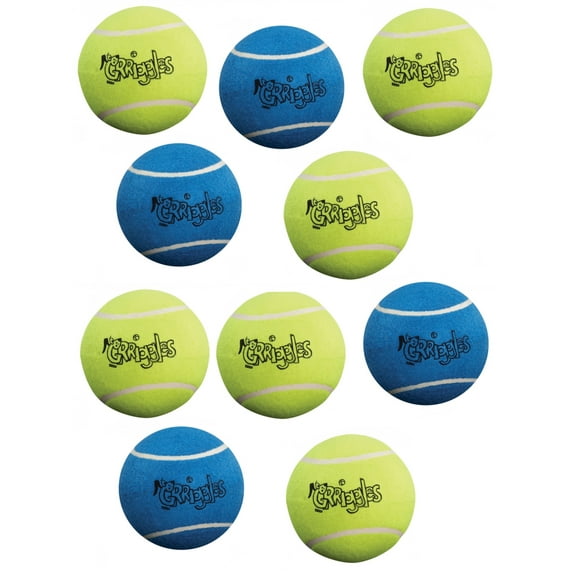 xLarge Dog Tennis Balls 5 Inch Durable Chew Classic Felt Toy Colorful Assortment (10 Balls)