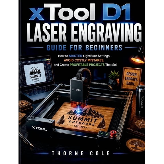 xTool D1 Laser Engraving Guide for Beginners: How to Master LightBurn Settings, Avoid Costly Mistakes, and Create Profit, (Paperback)