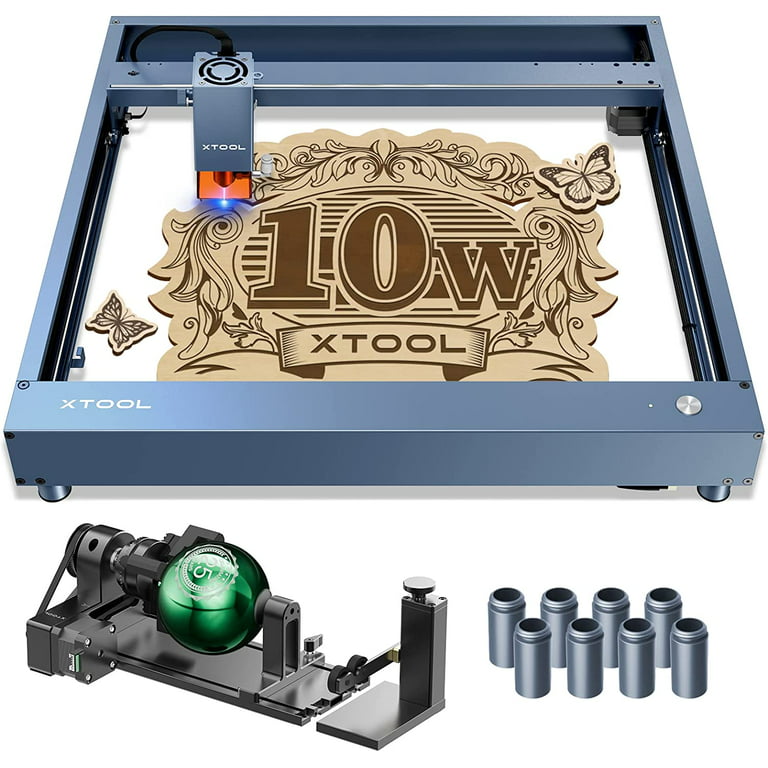 xTool D1 Pro Updated Laser Engraver and Cutter, 10w Output Power 0.06mm  Ultra-fine Compressed Spot High Accuracy Laser Cutting Engraving Machine  for Wood and Metal Acrylic 