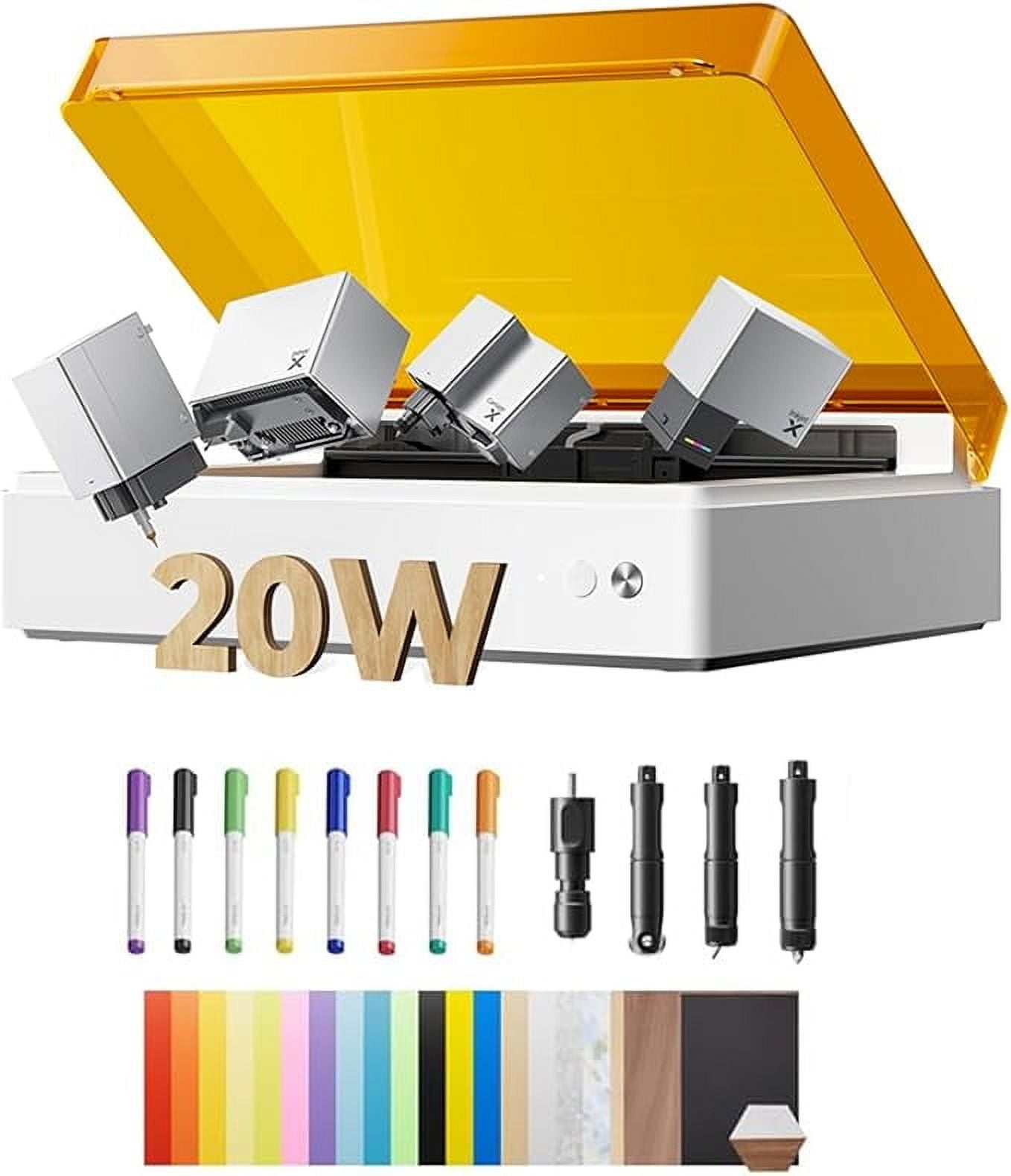 xTool M1 Ultra 4-in-1 Craft Machine: 20W Laser Engraver, Inkjet Printing, Blade Cutting, Pen Drawing, Easy to Use on 1000+ Materials - Advanced Bundle