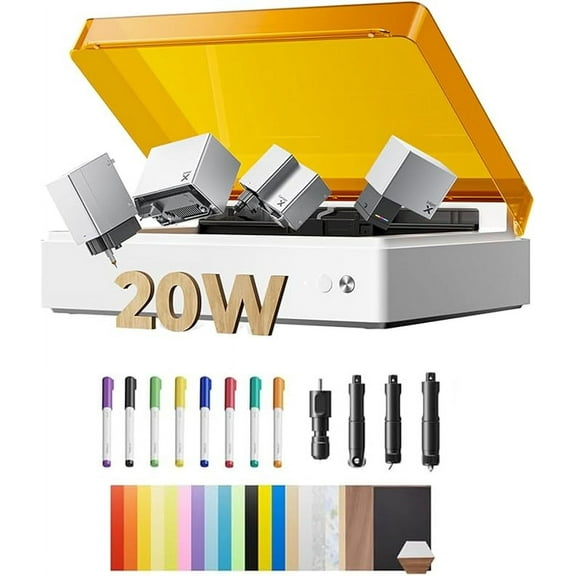 xTool M1 Ultra 4-in-1 Craft Machine: 20W Laser Engraver, Inkjet Printing, Blade Cutting, Pen Drawing, Easy to Use on 1000+ Materials - Advanced Bundle