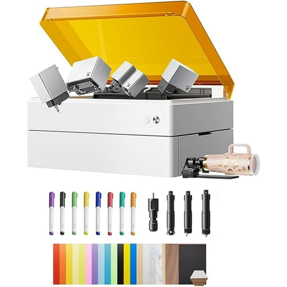 xTool M1 Ultra 4-in-1 Craft Machine with Riser Base and Rotary: 10W Laser Engraver, Inkjet Printing, Blade Cutting, Pen Drawing, DIY Machine for Home Crafts & Small Business, Supports 1000+ Materials