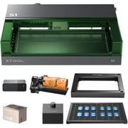 xTool S1 40W Laser Engraver, 600mm/s Speed Laser Engravering Machine, 23.93" x 15.16" Bed Size, Class 1 Laser Cutter and Engraver Machine for Wood and Metal, Acrylic, etc, Rotary Bundle+1064nm IR