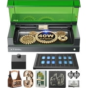 xTool S1 40W Laser Engraver, 600mm/s Speed Laser Engravering Machine, 23.93 x 15.16 Bed Size, Class 1 Laser Cutter and Engraver Machine for Wood and Metal, Acrylic, etc, Basic Bundle